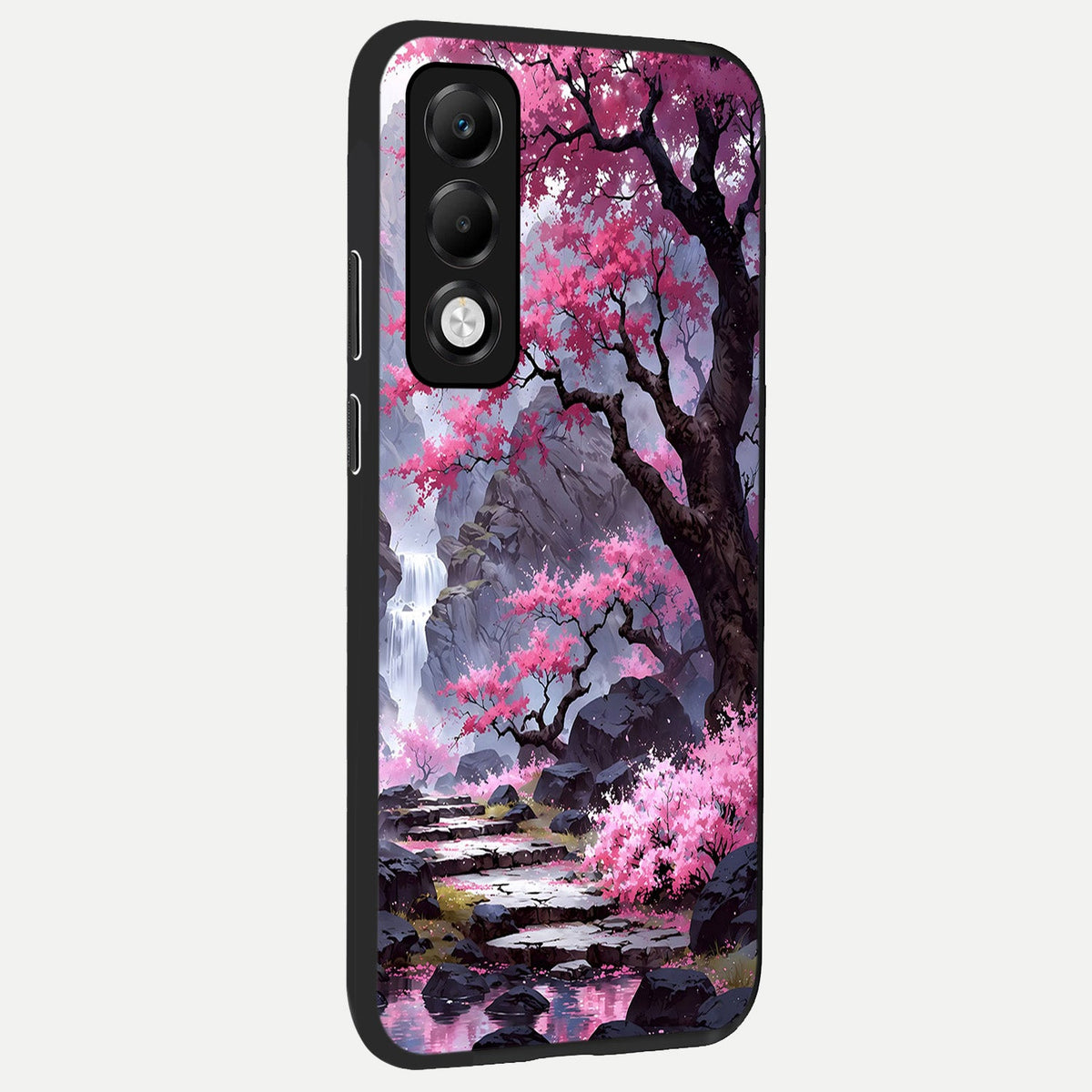  Pink Sunflower Glow back cover For Oppo K13x 5G slim fit glass case with vibrant aesthetic design