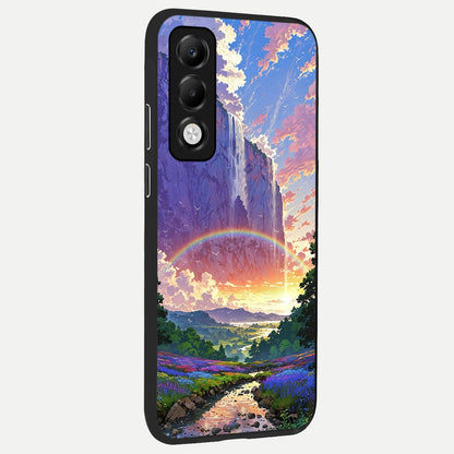  Rainbow Valley Dream back cover For Oppo K13x 5G slim fit glass case with vibrant aesthetic design