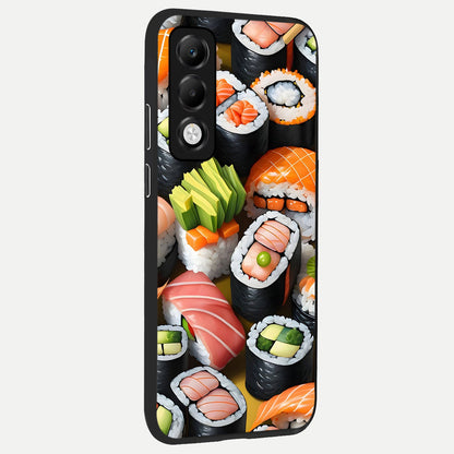  Sushi Food Pattern back cover For Oppo K13x 5G slim fit glass case with vibrant aesthetic design