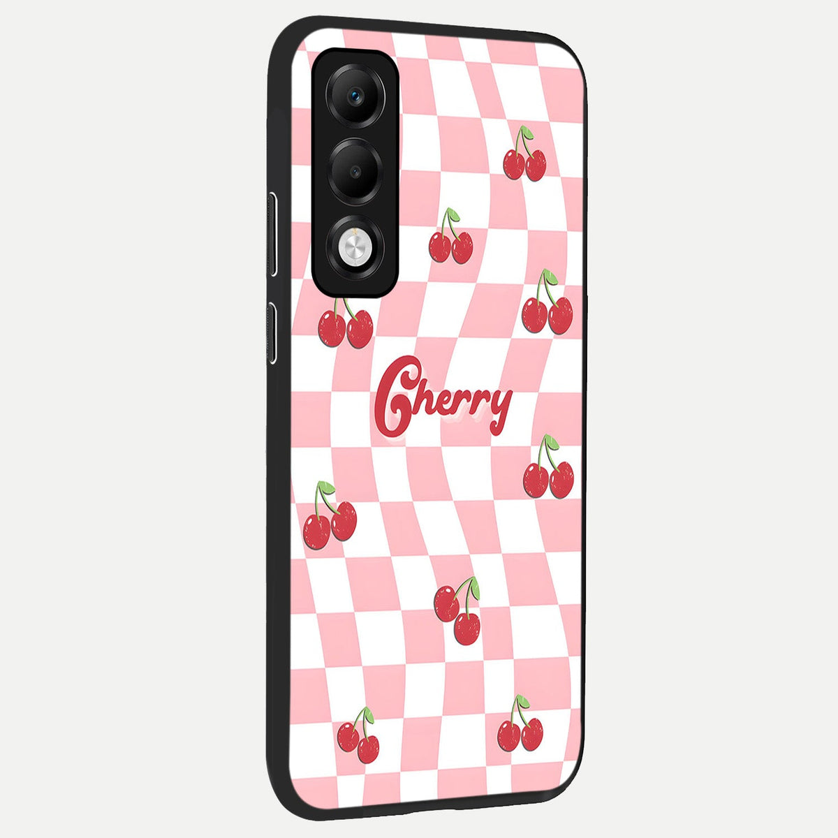 Sweet Cherry Vibes back cover For Oppo K13x 5G slim fit glass case with vibrant aesthetic design