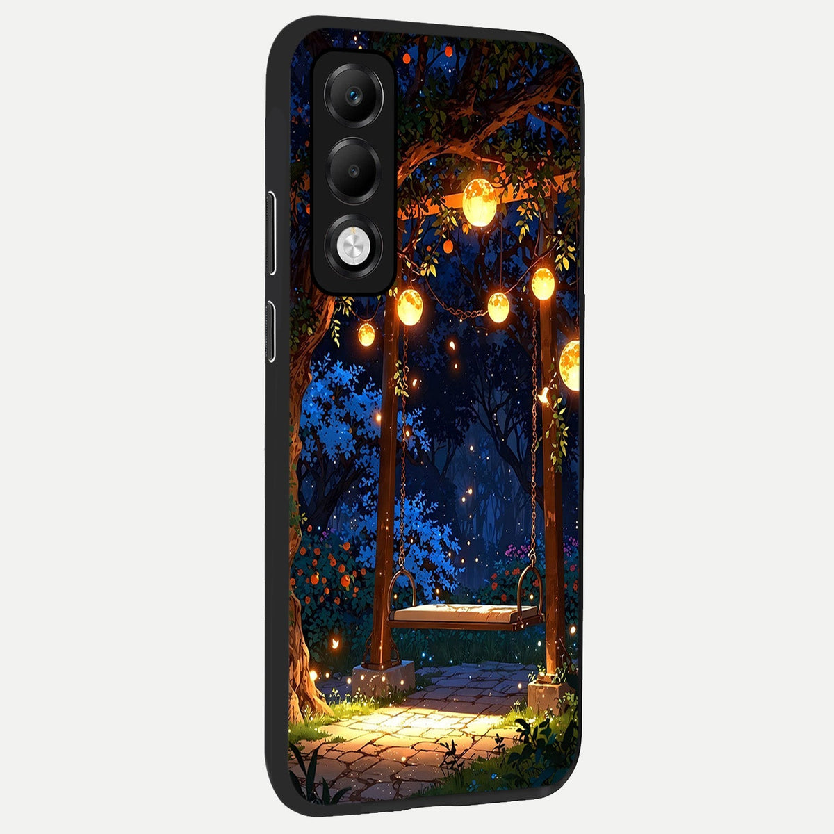  Twilight Garden Swing back cover For Oppo K13x 5G slim fit glass case with vibrant aesthetic design
