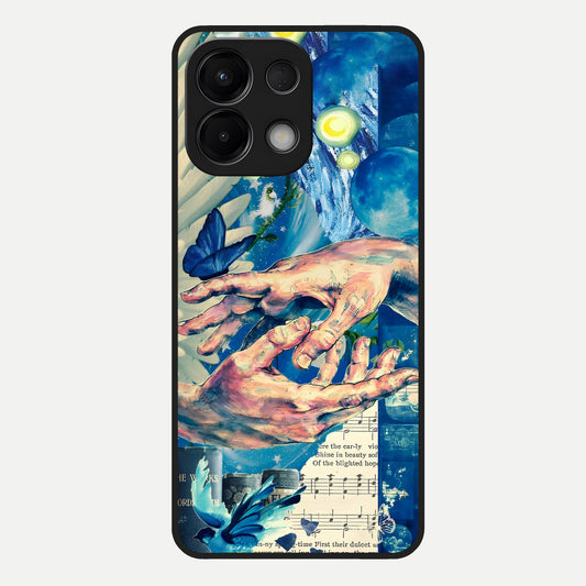  Aesthetic Divider Glass Case For Oppo K13 5G back cover – full design glossy printed glass finish
