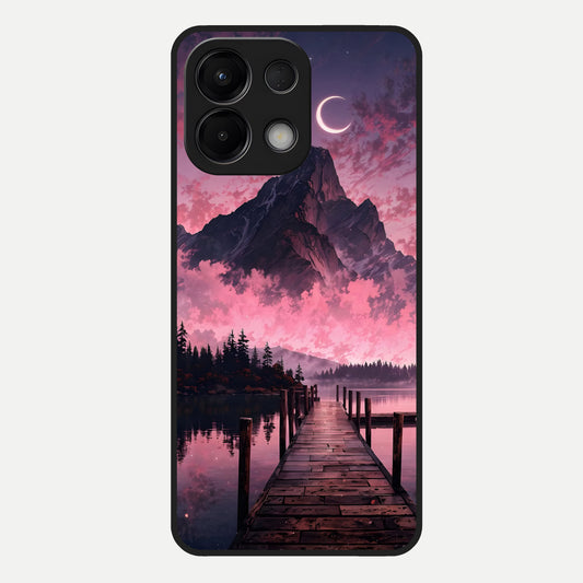  Beautiful Mountain View Glass Case For Oppo K13 5G back cover – full design glossy printed glass finish