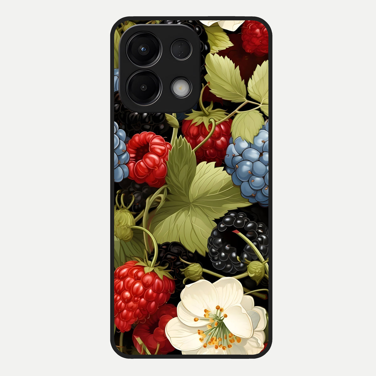  Berry Bloom Charm Glass Case For Oppo K13 5G back cover – full design glossy printed glass finish