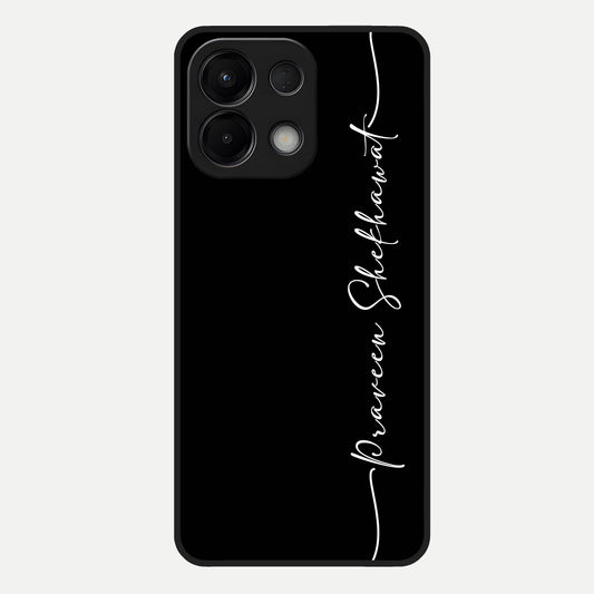  Black Tune Custom Name Glass Case For Oppo K13 5G back cover – full design glossy printed glass finish