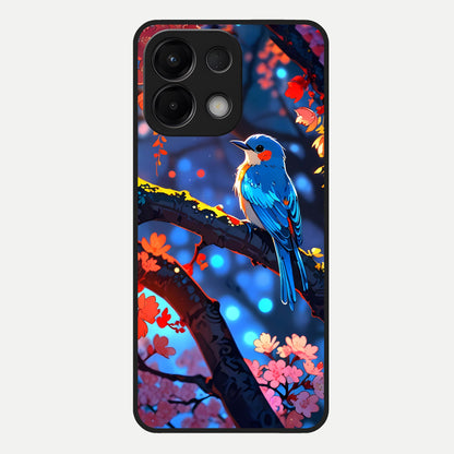  Blooming Water Drift Glass Case For Oppo K13 5G back cover – full design glossy printed glass finish