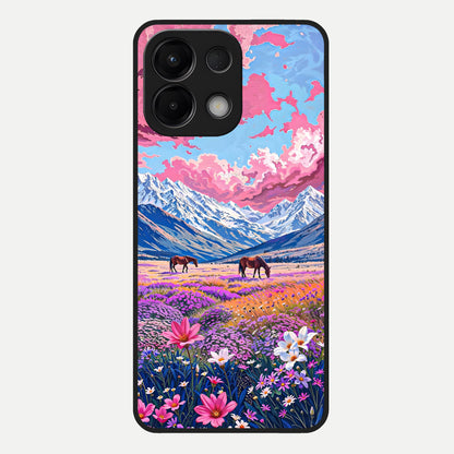  Blossom Valley Dream Glass Case For Oppo K13 5G back cover – full design glossy printed glass finish