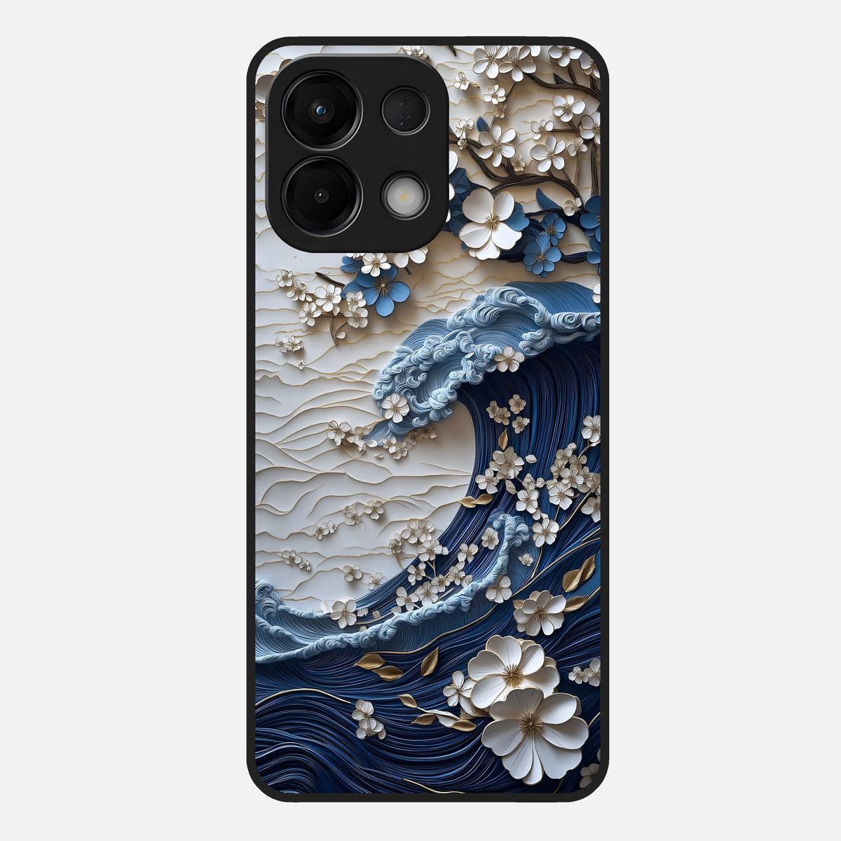  Blossom Wave Art Glass Case For Oppo K13 5G back cover – full design glossy printed glass finish