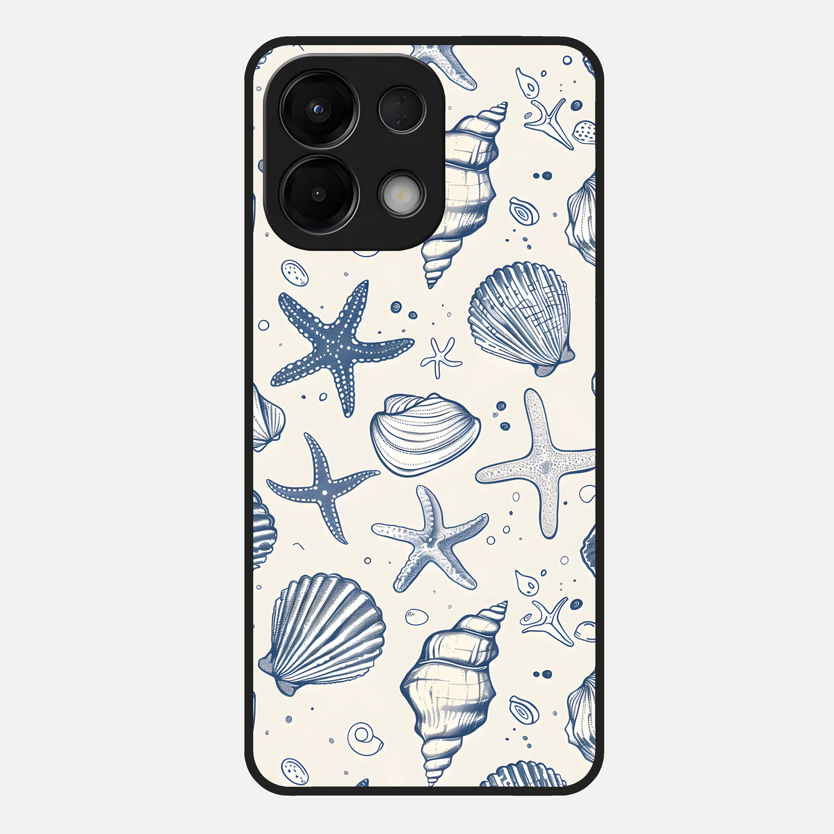 Blue Ocean Outline Glass Case For Oppo K13 5G back cover – full design glossy printed glass finish