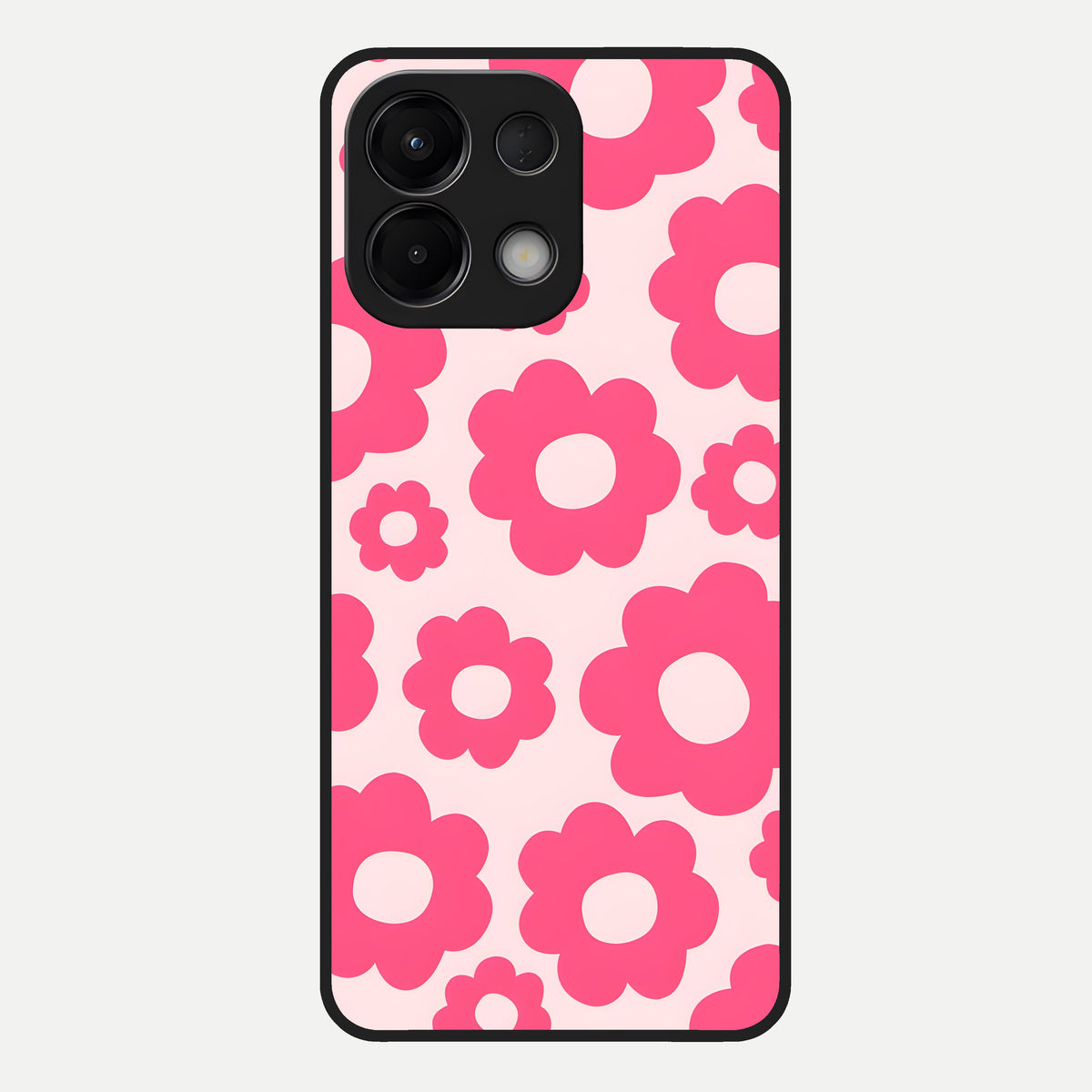  Blush Flower Pop Glass Case For Oppo K13 5G back cover – full design glossy printed glass finish