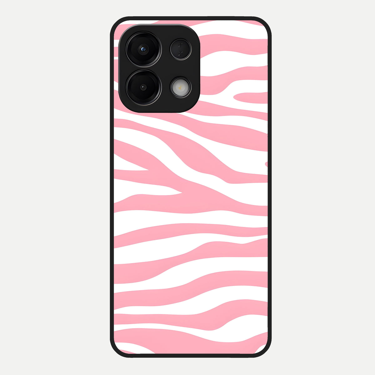  Blush Zebra Flow Glass Case For Oppo K13 5G back cover – full design glossy printed glass finish