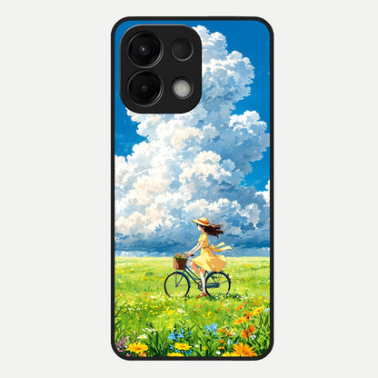  Breezy Meadow Ride Glass Case For Oppo K13 5G back cover – full design glossy printed glass finish