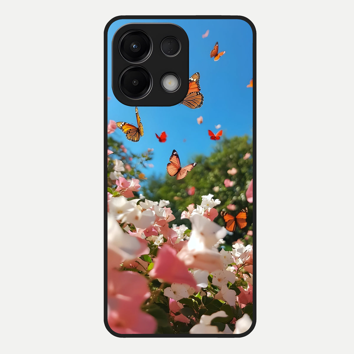  Butterflies In Bloom Sky Glass Case For Oppo K13 5G back cover – full design glossy printed glass finish
