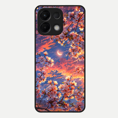  Celestial Sakura Sunset Glass Case For Oppo K13 5G back cover – full design glossy printed glass finish