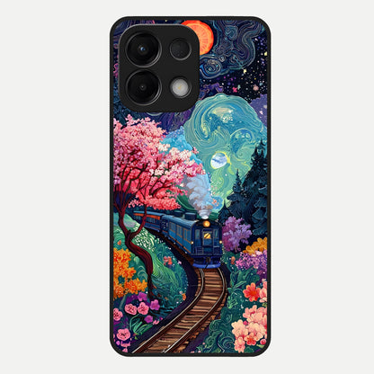  Celestial Train Journey Glass Case For Oppo K13 5G back cover – full design glossy printed glass finish