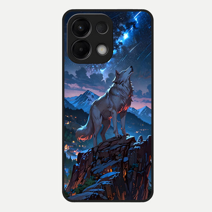  Celestial Wolf Howl Glass Case For Oppo K13 5G back cover – full design glossy printed glass finish