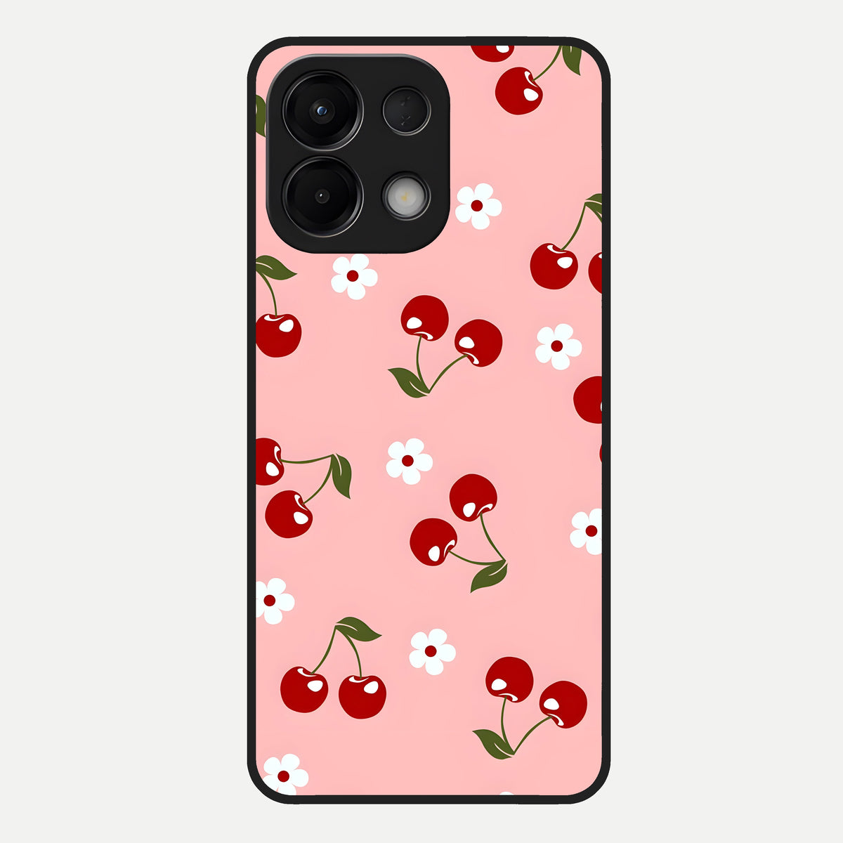  Cherry Love Mood Glass Case For Oppo K13 5G back cover – full design glossy printed glass finish