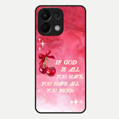  Cherry Quote Glass Case For Oppo K13 5G back cover – full design glossy printed glass finish