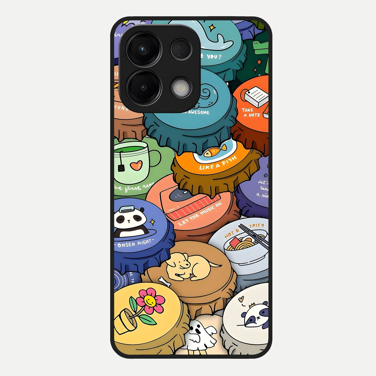  Coins Patterns Glass Case For Oppo K13 5G back cover – full design glossy printed glass finish
