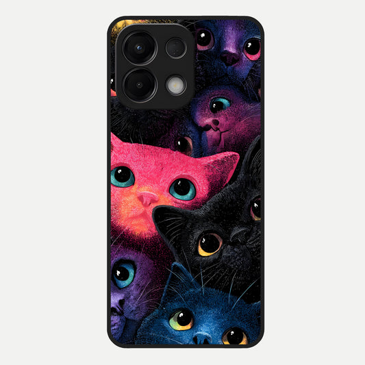  Cosmic Cats Dreams Glass Case For Oppo K13 5G back cover – full design glossy printed glass finish