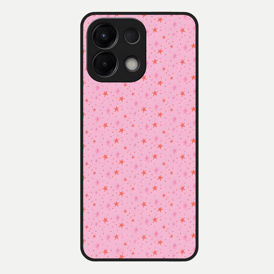  Cosmic Pink Sparkle Glass Case For Oppo K13 5G back cover – full design glossy printed glass finish