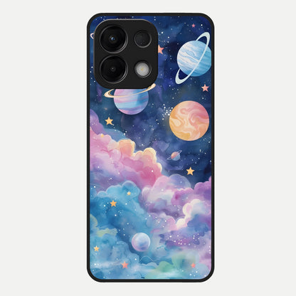  Cosmic Planet Dreams Glass Case For Oppo K13 5G back cover – full design glossy printed glass finish