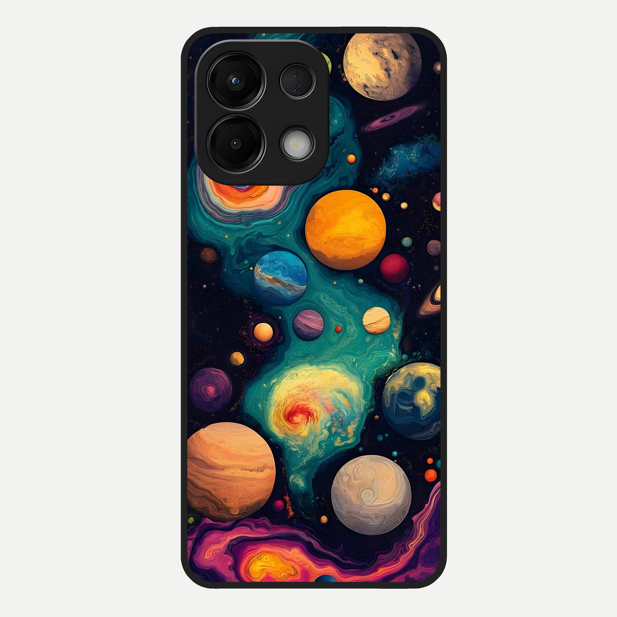  Cosmic Planet Journey Glass Case For Oppo K13 5G back cover – full design glossy printed glass finish