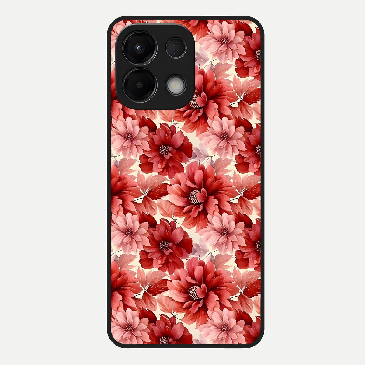  Crimson Love Petals Glass Case For Oppo K13 5G back cover – full design glossy printed glass finish