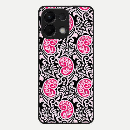  Crimson Paisley Charm Glass Case For Oppo K13 5G back cover – full design glossy printed glass finish