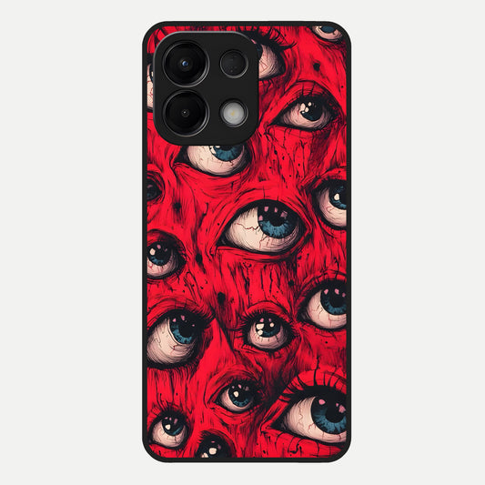  Crimson Watch Eyes Glass Case For Oppo K13 5G back cover – full design glossy printed glass finish