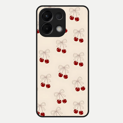  Cute Cherry Pattern Glass Case For Oppo K13 5G back cover – full design glossy printed glass finish