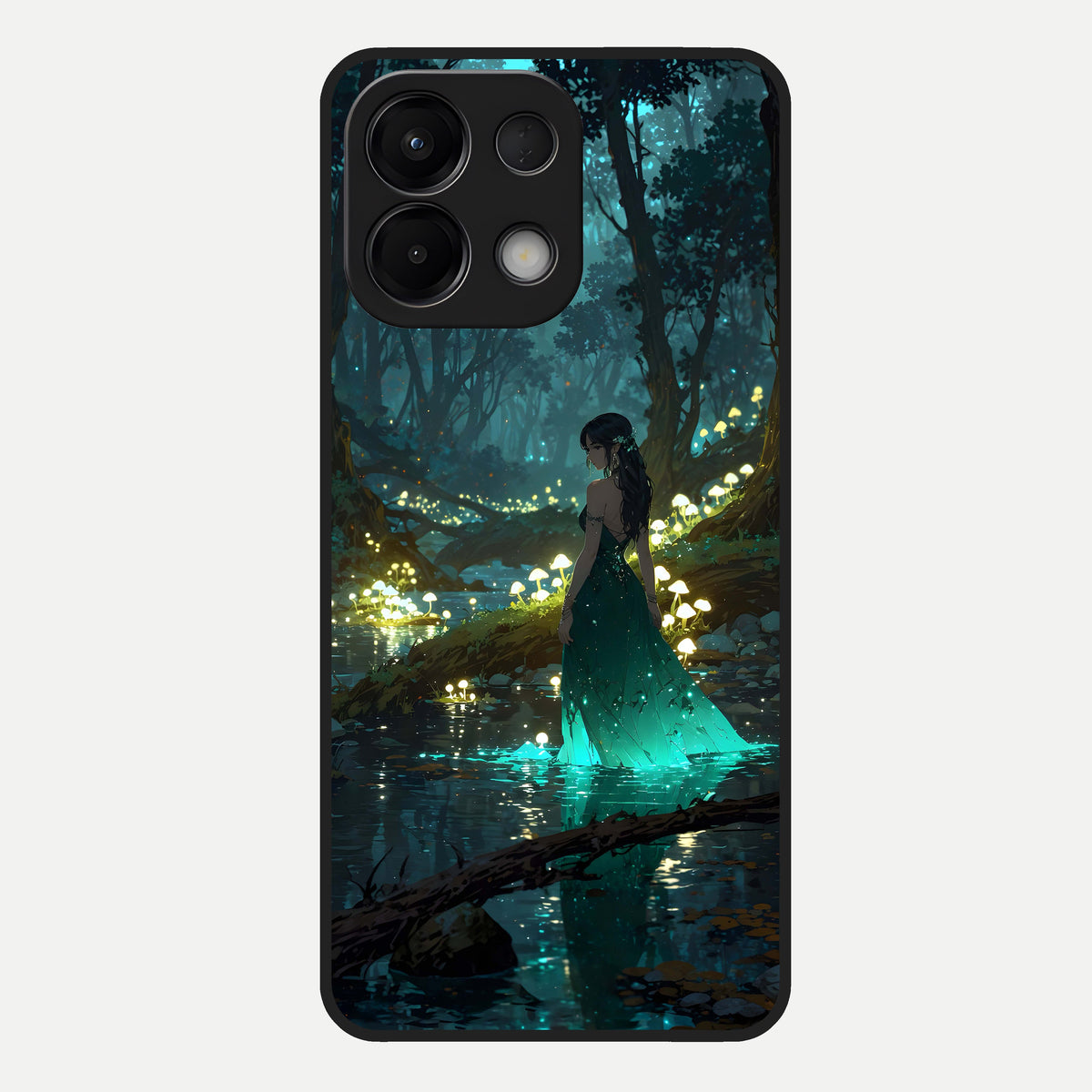  Enchanted Forest Glow Glass Case For Oppo K13 5G back cover – full design glossy printed glass finish