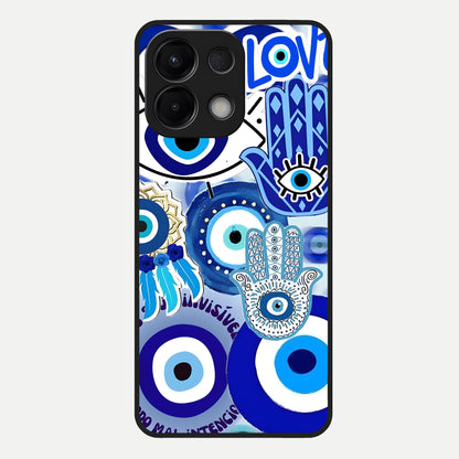  Evil Eyes Dream Glass Case For Oppo K13 5G back cover – full design glossy printed glass finish