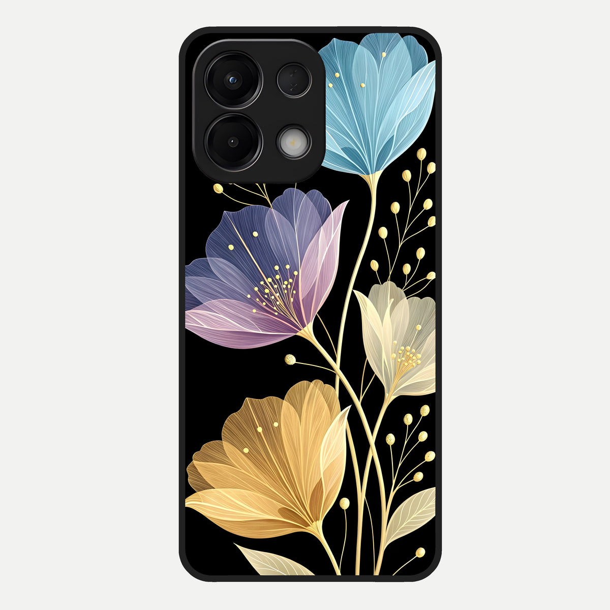  Flower Bloom Glow Glass Case For Oppo K13 5G back cover – full design glossy printed glass finish