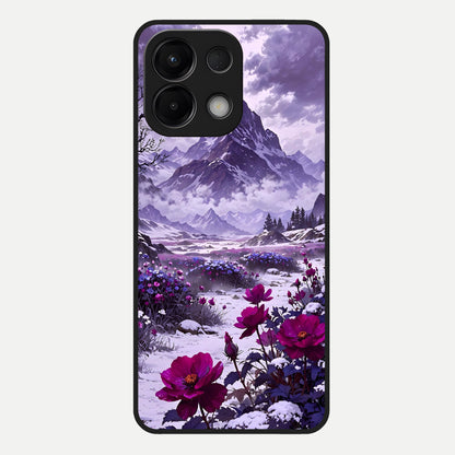  Flower Mountain View Glass Case For Oppo K13 5G back cover – full design glossy printed glass finish
