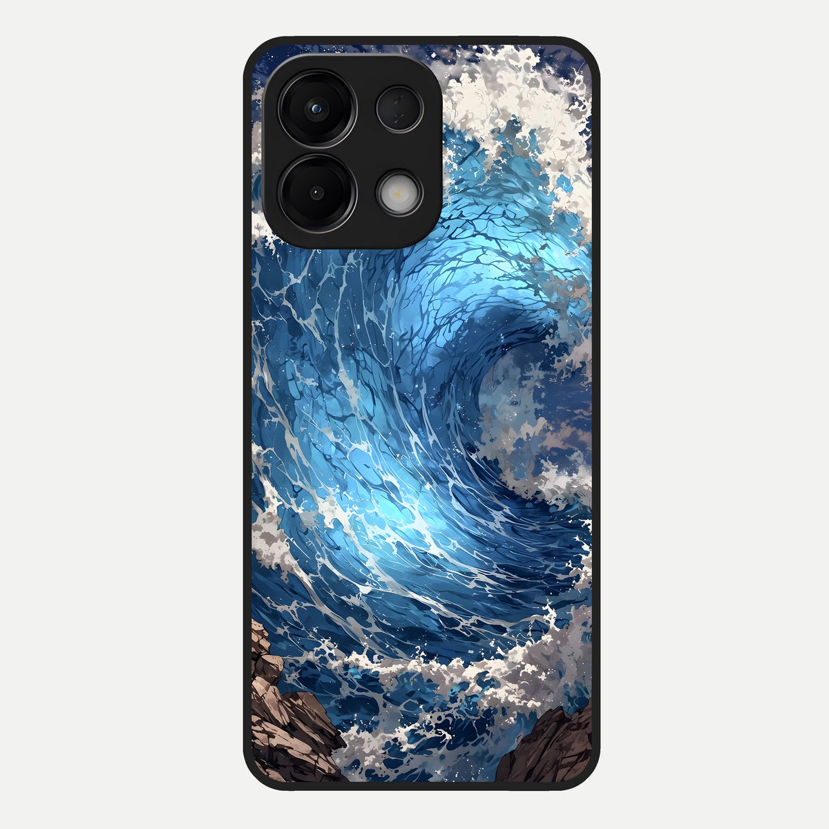  Giant Ocean Wave Glass Case For Oppo K13 5G back cover – full design glossy printed glass finish