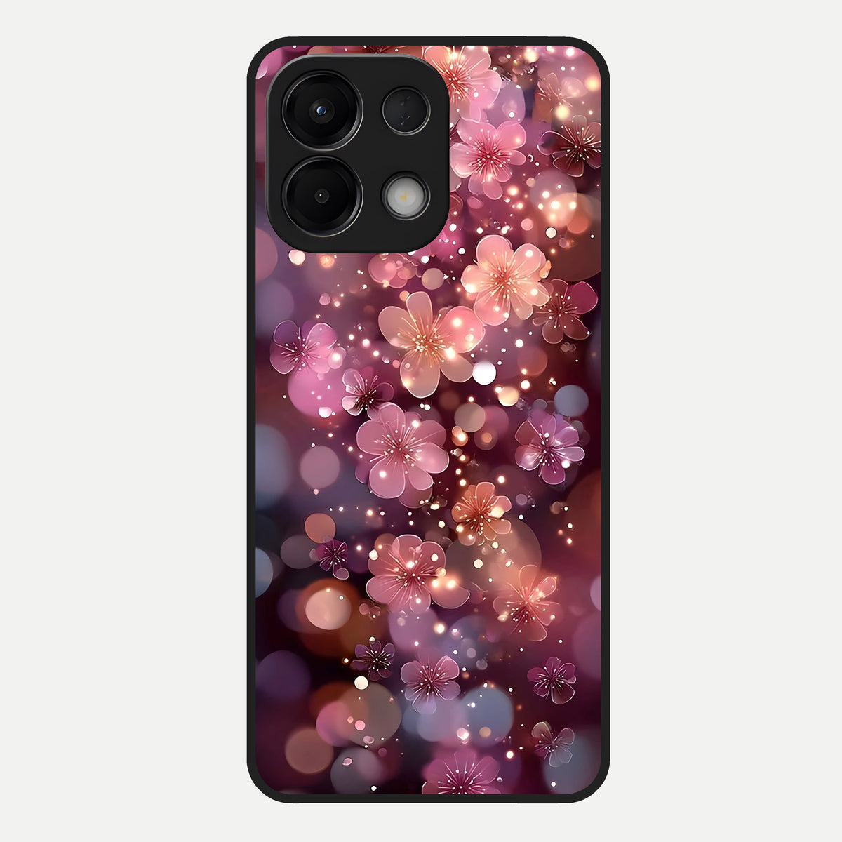  Glowing Petal Bliss Glass Case For Oppo K13 5G back cover – full design glossy printed glass finish
