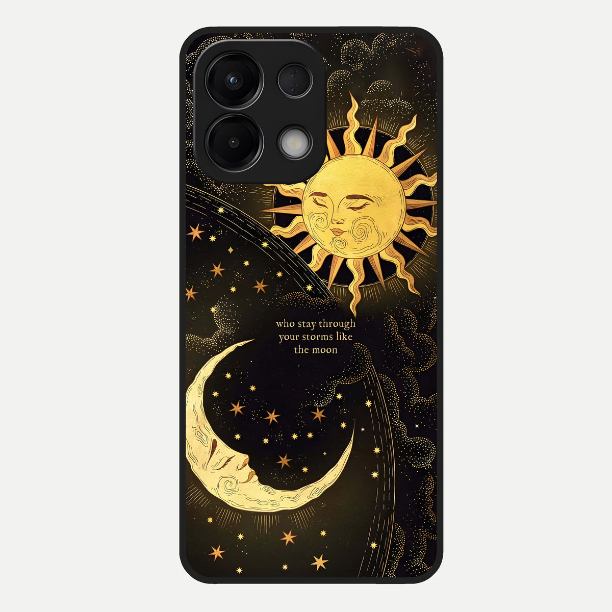  Golden Lunar Love Glass Case For Oppo K13 5G back cover – full design glossy printed glass finish