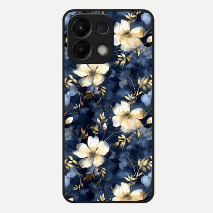  Golden Midnight Bloom Glass Case For Oppo K13 5G back cover – full design glossy printed glass finish