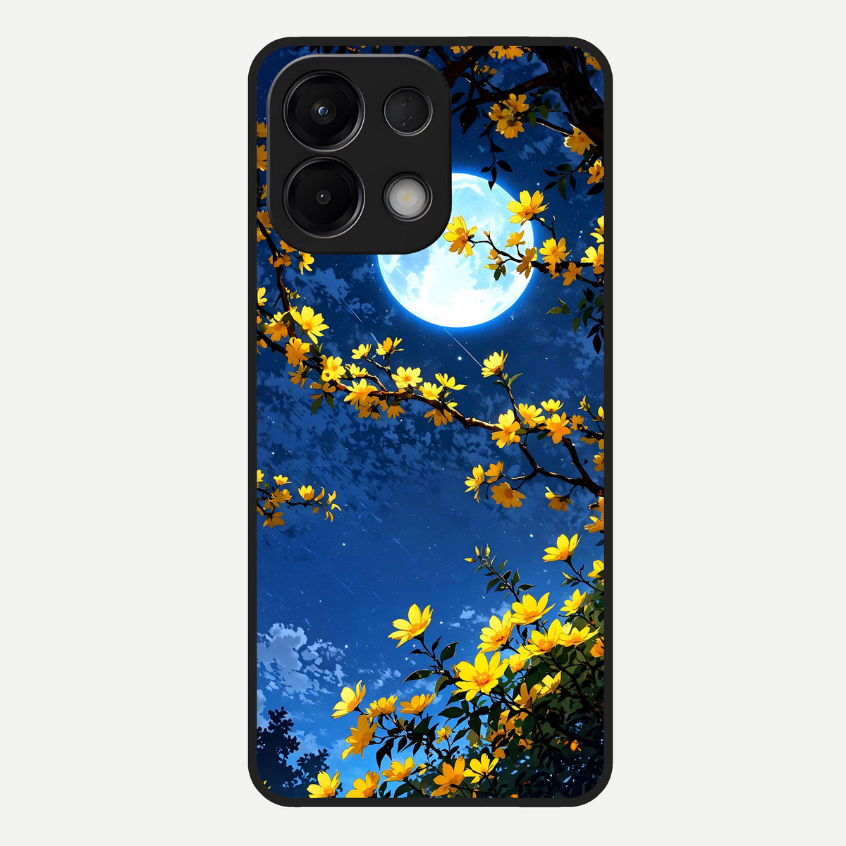  Golden Night Glow Glass Case For Oppo K13 5G back cover – full design glossy printed glass finish