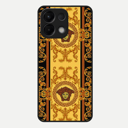  Golden Royal Heritage Glass Case For Oppo K13 5G back cover – full design glossy printed glass finish