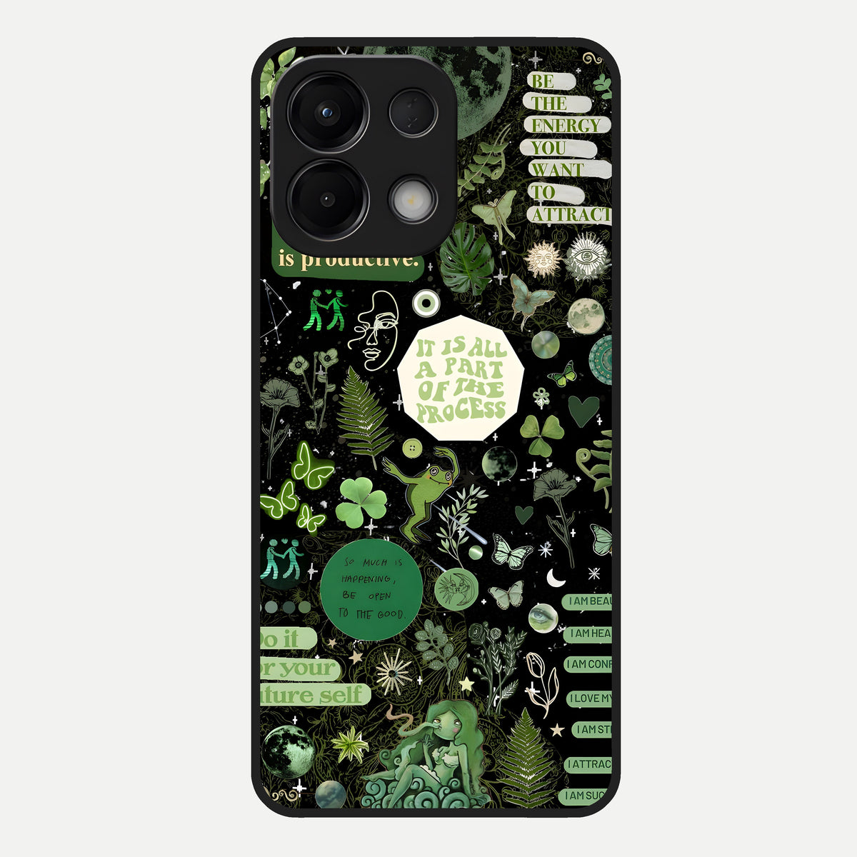  Green Mandala Pattern Glass Case For Oppo K13 5G back cover – full design glossy printed glass finish