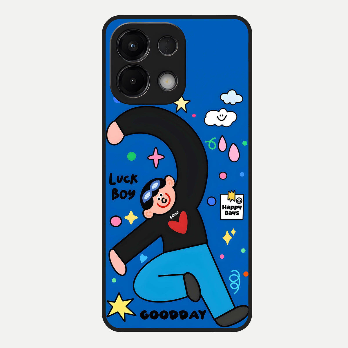  Happy Luck Vibe Glass Case For Oppo K13 5G back cover – full design glossy printed glass finish