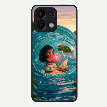  Heart of Ocean Glass Case For Oppo K13 5G back cover – full design glossy printed glass finish