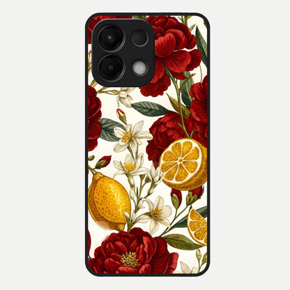  Lemon Rose Charm Glass Case For Oppo K13 5G back cover – full design glossy printed glass finish