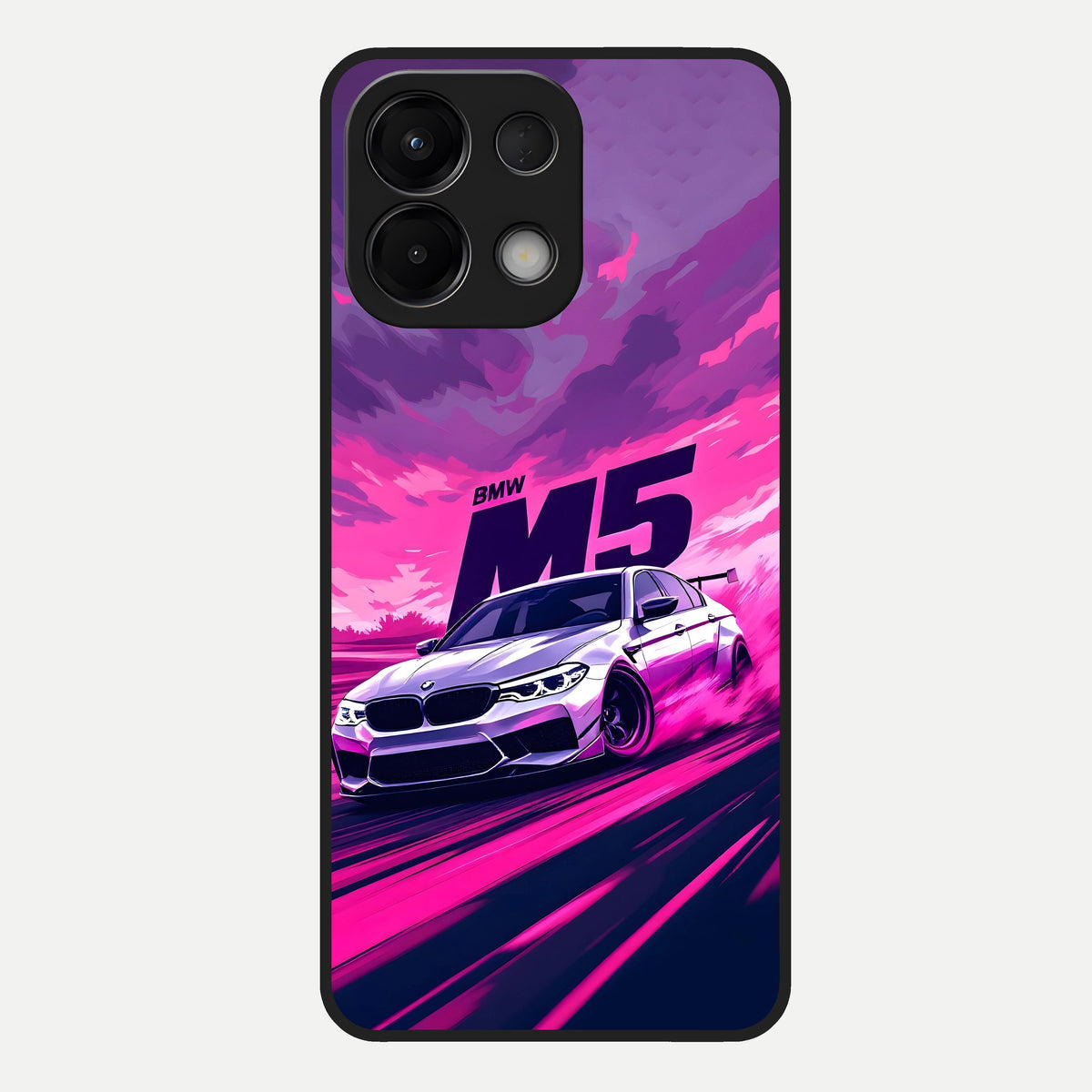  MS Neon Car Glass Case For Oppo K13 5G back cover – full design glossy printed glass finish