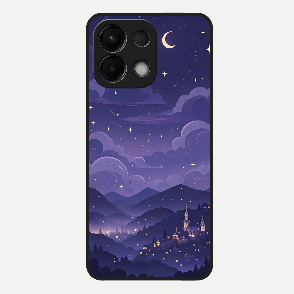  Minimal Night View Glass Case For Oppo K13 5G back cover – full design glossy printed glass finish