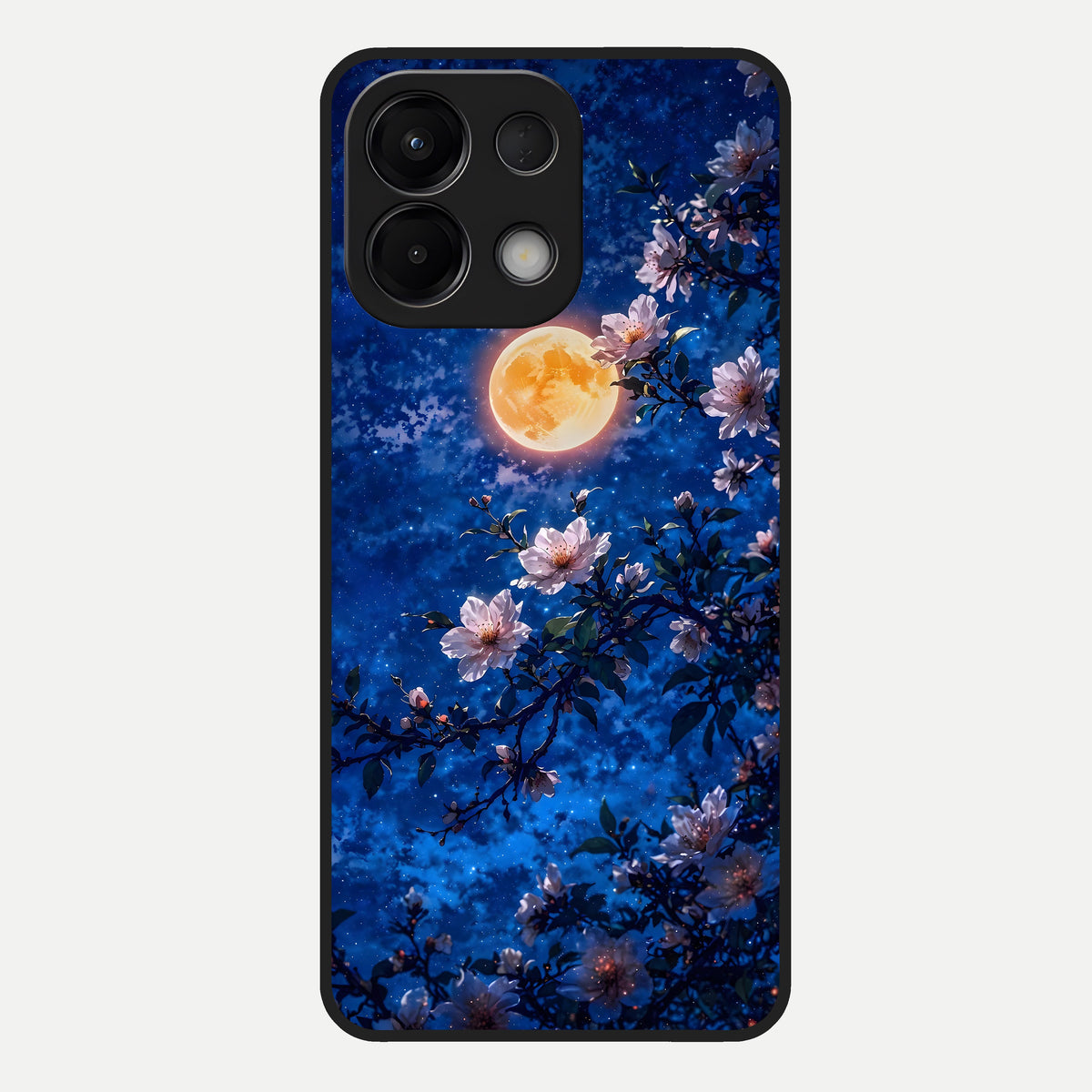  Moonlit Blossoms Night Glass Case For Oppo K13 5G back cover – full design glossy printed glass finish