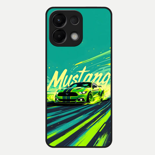  Mustang Bang Glass Case For Oppo K13 5G back cover – full design glossy printed glass finish