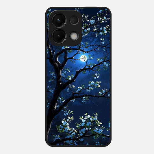  Mystic Floral Night Glass Case For Oppo K13 5G back cover – full design glossy printed glass finish